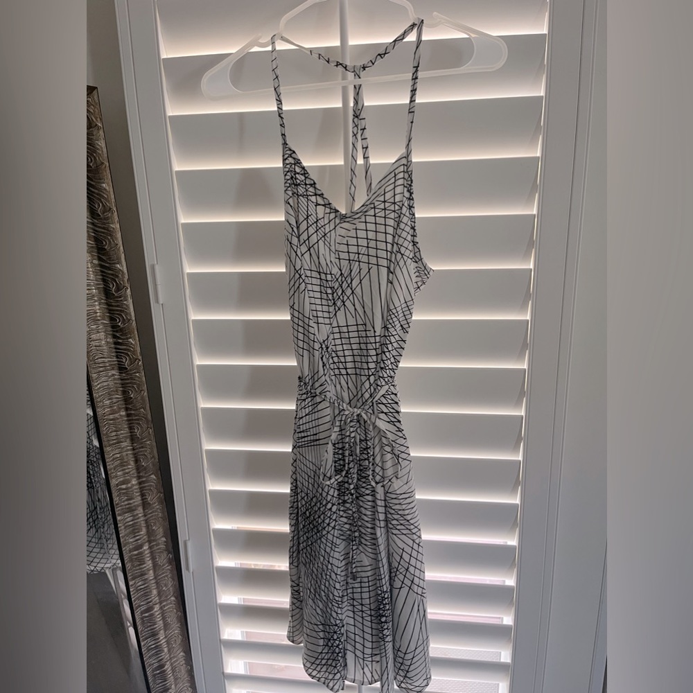 Motherhood Maternity Black & White V Neck Maternity Dress